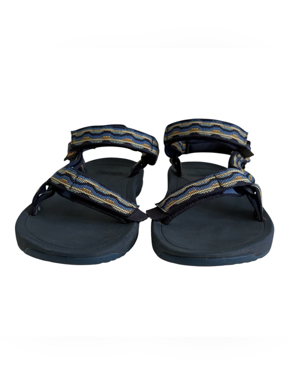 Teva Blue Webbing Strap with Yellow and Light Blue Accents